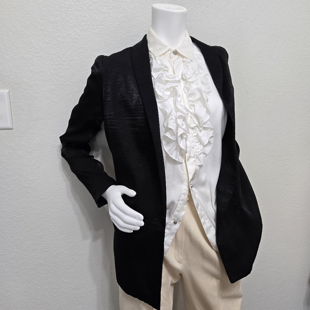 Drew Black Open Blazer Size S